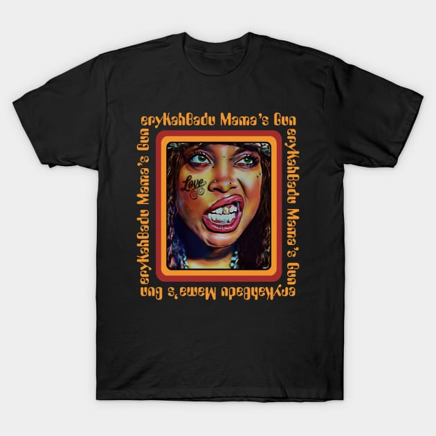 erykah badu || retro T-Shirt by dharbin